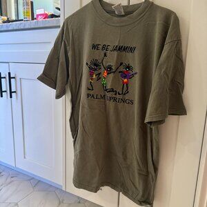 Men's Khaki and Green T-shirt